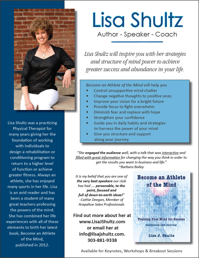 Speaking-One-Pager | Lisa J. Shultz